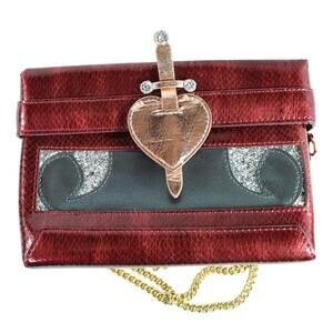 Danielle Nicole Disney Snow White Evil Queen Red Dagger Chain cross body purse